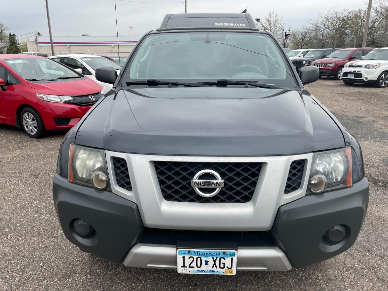 2011 GRAY /GRAY Nissan Xterra S 2WD (5N1AN0NU2BC) with an 4.0L V6 DOHC 24V engine, AUTOMATIC transmission, located at 434 West Main Street, Anoka, MN, 55303, (763) 576-9696, 45.201759, -93.396706 - 2 OWNER MULTI-POINT "PERFORMANCE" INSPECTION PERFORMED: Transmission/clutch, Engine performance, Brakes, Steering, Heater/Air Conditioning, Instruments/Controls, Headlights/fog lights, Brake/back-up lights, Interior/warning lights, Turn signals/flashers MULTI-POINT "UNDER HOOD" INSPECTION PE - Photo #1