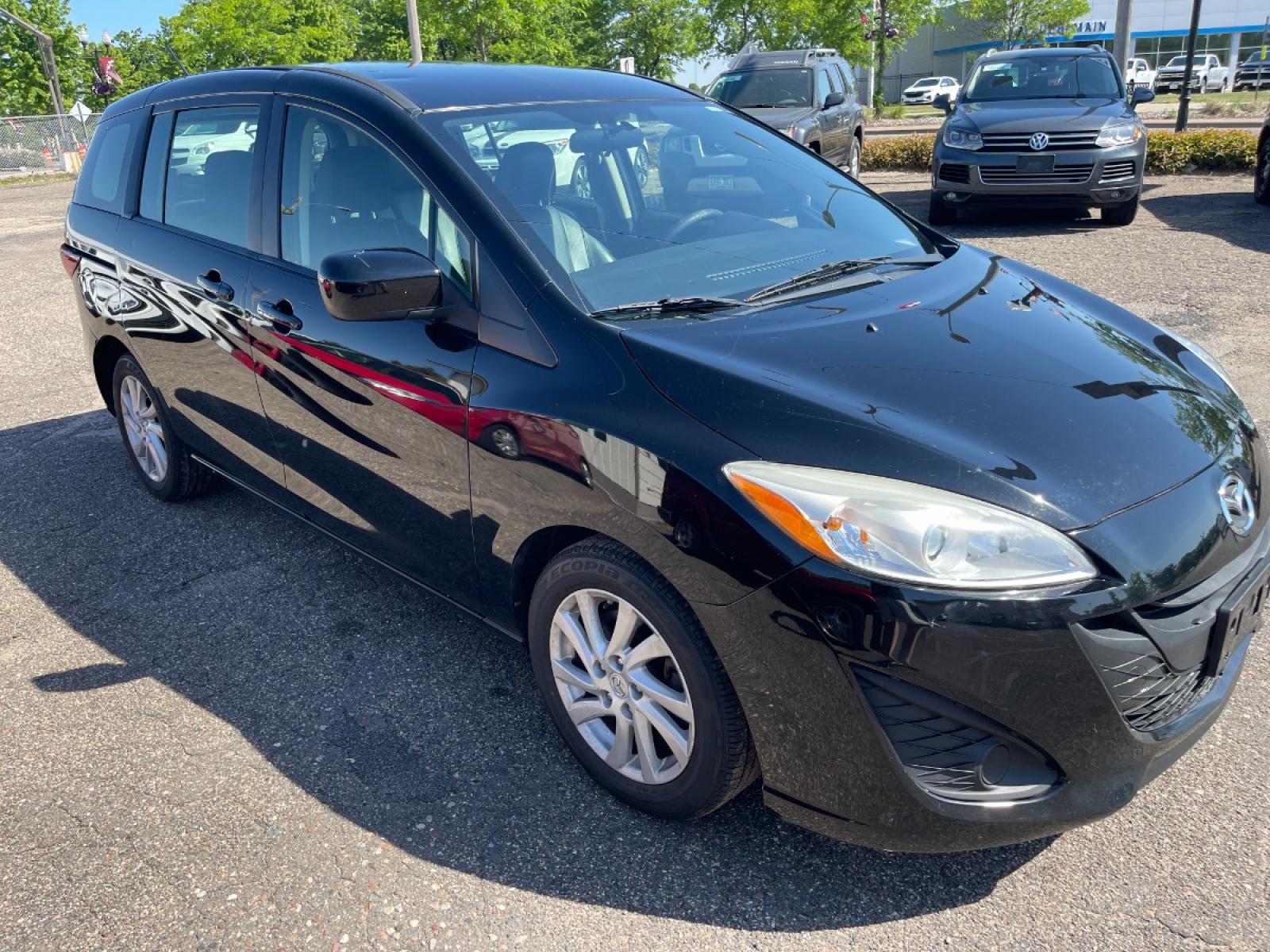 2012 BLACK /BLACK Mazda MAZDA5 Sport (JM1CW2BLXC0) with an 2.5L L4 DOHC 16V engine, AUTOMATIC transmission, located at 434 West Main Street, Anoka, MN, 55303, (763) 576-9696, 45.201759, -93.396706 - MULTI-POINT "PERFORMANCE" INSPECTION PERFORMED: Transmission/clutch, Engine performance, Brakes, Steering, Heater/Air Conditioning, Instruments/Controls, Headlights/fog lights, Brake/back-up lights, Interior/warning lights, Turn signals/flashers MULTI-POINT "UNDER HOOD" INSPECTION PERFORMED : F - Photo #2