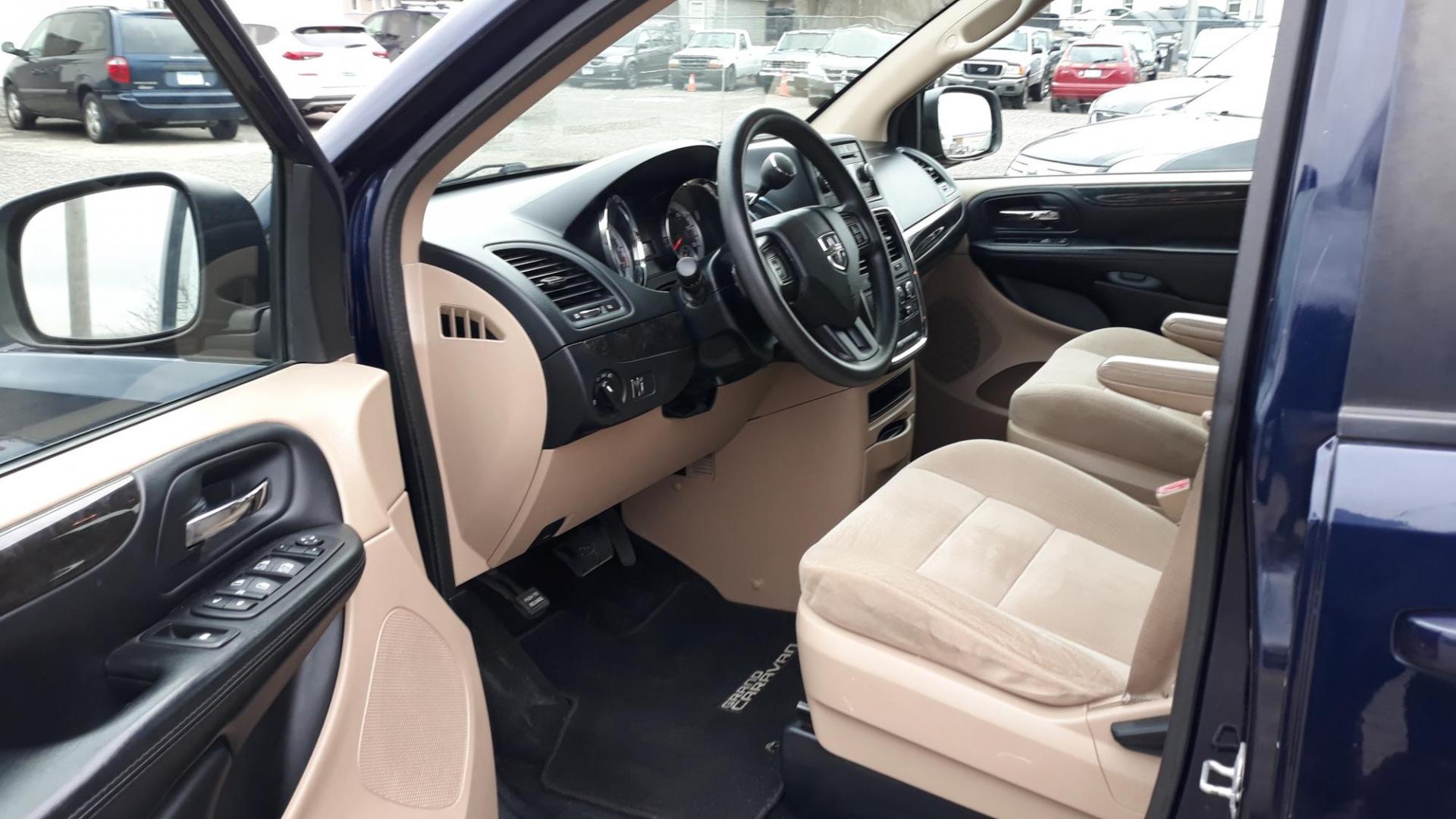2014 Blue /TAN Dodge Grand Caravan SE (2C4RDGBG5ER) with an 3.6L V6 DOHC 24V engine, 6-Speed Automatic transmission, located at 434 West Main Street, Anoka, MN, 55303, (763) 576-9696, 45.201759, -93.396706 - 2014 DODGE GRAND CARAVAN SE, ONE OWNER, 126444 MILES, Air Conditioning; Power Windows; Power Locks; Power Steering; Tilt Wheel; AM/FM CD/MP3; Satellite; AM/FM CD/DVD; Sentry Key; Keyless Entry; Alarm; Available; Dual Front Airbags; Side Airbags; Head Airbags; Rear Head Airbags; Active Seatbelts; All - Photo#7